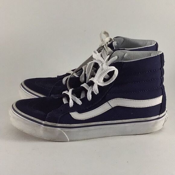Vans off the wall hi top womens shoes skate sneakers blue size 5.5 721356 - Picture 3 of 8